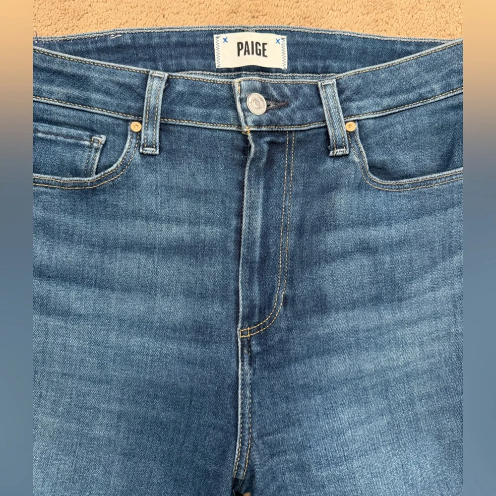 PAIGE Women's Skinny Jeans in Medium Wash Blue - Picture 6 of 6